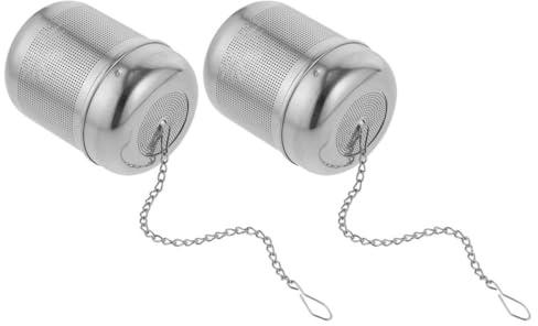 Ipetboom Infusore per Tè e Condimenti Portatile Riutilizzabile in Acciaio Inossidabile Filtro Antigrasso, 2 Pezzi per Cucina, Preparazione di Zuppe, Brodi e Infusi