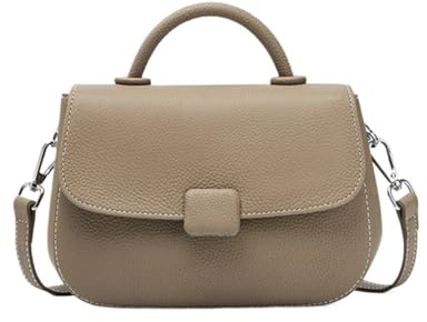 Genérico Bolsos de hombro pequeños cuero for silla montar, compatibles con bolsos cruzados for mujer, asa superior(Gray)