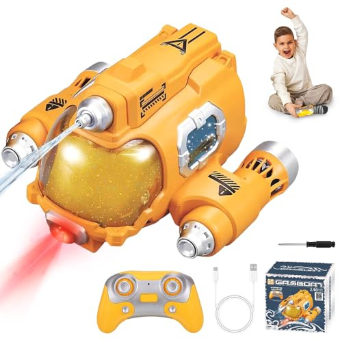 Mineup Ferngesteuertes Boot, 2,4 GHz RC Boot Mit LED-Licht, Dual Propeller RC-Boote Wasserdicht mit Sprühnebel, Licht und 360° Rotation, Rennboot RC, Speedboot Ferngesteuert Für Kinder Ab 16 Jahre