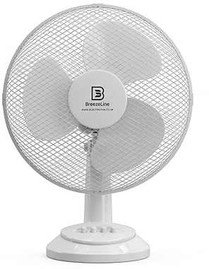 12 Inch Portable Table Fan 3 Speeds Wide-Angled 90° Oscillation Desk Fan Lightweight Powerful Airflow Quiet Operation Cooling Fan Perfect for Home, Bedroom or Office