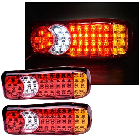 Other 2 X 12v 46 Leds Led Multifunction Stop Reverse Indicator Fog Rear Tail Lights For Truck Trailer Lorry Chassis Tipper Caravan Motorhomes Camper
