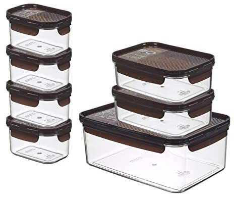 LOCK & LOCK Vorratsdosen 7er Set BISFREE, bpa frei & luftdicht - Frischhaltedosen mit Deckel für Kühlschrank, Tiefkühler & Mikrowelle geeignet