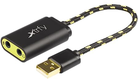Xtrfy SC1, Externe USB-Soundkarte für Gaming und esports, Plug & Play (USB-A), für PC, MAC und PS4, Praktisch & Leistungsstark, Kompaktes Design, Schwarz-Gelb | Plug & Play (USB-A Anschluss), für PC, Mac und PS4, Praktisch & Leistungsstark, Kompaktes Design, Super Leicht (55 g)