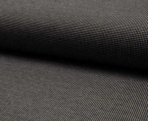 Jacquard Stretch Stoff in Schwarz, Salz und Pfeffer Optik, als Meterware zum Nähen, 50 cm