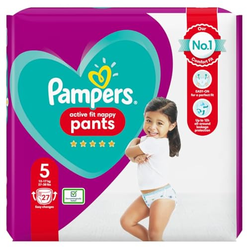 Pampers Active Fit Windelhöschen, Größe 5, 12-17 kg, 27 Windeln