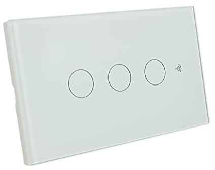 Interruttore Da Parete WiFi, 3 In 1 WiFi 2.4G + RF 433 Mhz + Tasto Touch, Compatibile Con Amazon Alexa e Google Home, Pannello Smart Intelligente Per Scatola 503 Italiana (Bianco, 3 Tasti Touch)