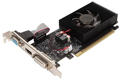 Graphics Card, 1GB 128bit DDR3 Graphics Cards with 2 Bracket, DirectX 10.1 VGA DVI HDMI PCI-Express Video Card, Single Fan Air Cooling