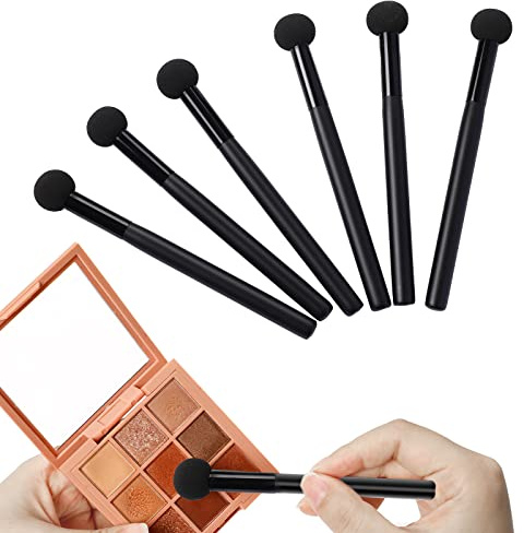 6 Pcs Black Makeup Applicator Mushroom Makeup Puff Sponge with Handle Makeup Sponges for Foundation Sponge Powder Brush Concealer Sponge Makeup Brush Eyeshadow Brushes for Women Girls