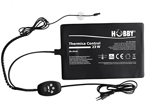 HOBBY Terraristik Thermica Control 23 W I Heizmatte mit Temperaturregler & Sensor I Einstellbar 20-50 °C I Zubehör für Terrarien & Gewächshäuser