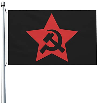 Udssr-Flagge mit Hammer und Sichel, 90 x 150 cm, Außendekoration, Banner, Hofflagge mit Ösen