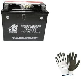 KOMPATIBEL MIT CCM 125 S1 2014 MTX12-BS MIDAC-Batterie(KOMPLETT EINSATZBEREIT) 12V/10A Motorrad-Roller-BATTERIEN 150X87X103