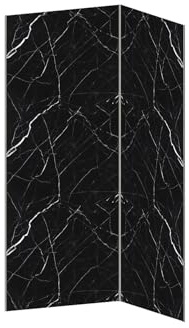 Vente-unique - Lot de 2 panneaux muraux de douche effet marbre en aluminium avec profilés - L90 x L120 x H210 cm - ENEKO