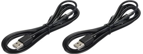 sourcing map USB to DC Power Cable 2 M USB to DC 5.5mm x 2.5mm 5v Power Cord Black for Mini Fan Camera Mobile Phone Tablet Devices 2 Pcs