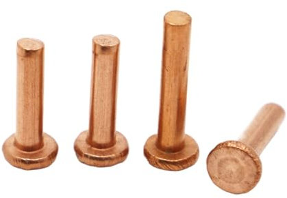 1–50 Stück GB109 Kupfer-Vollnieten, Klopf-Flachkopfniete, Flachkopf-Kupfernieten, massive Messingniete, M1,5, M2,0, M2,5, M3, M4, M5, M6, M8 (Size : M1.5 50pcs, Color : 8mm)