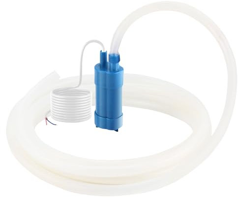 Tauchpumpe 12V 600 L/H Mini Wasserpumpe mit 5M Schlauch, Ultra leise 5M Förderhöhe Kleine Tauchwasserpump, Frischwasserpumpe für Wohnwagen, Wohnmobil, Yacht, Boot usw