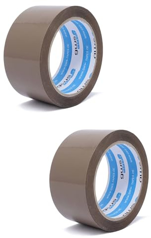 gws Paketklebeband 2 Rollen braun Geräuscharmes Universalklebeband zum Verpacken von Paketen - Hohe Klebekraft - Profi-Qualität 66 m Länge 50 mm Breite