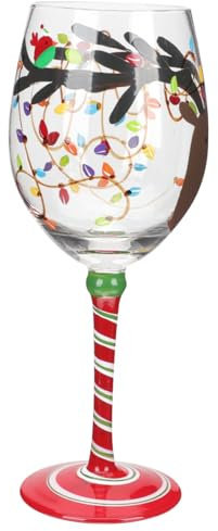 BEBEMOKO Weihnachtsweinglas Kreativer Glasbecher Mit Weihnachtselementen Party Cocktailglas Für Wein Wasser Tee Saft Haushalt Bar Ktv Restaurant