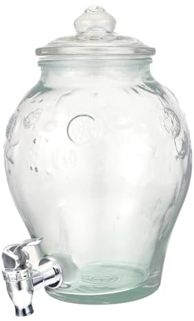 Amosfun Barattolo per Vino in con Chiusura Ermetica Multiuso con Rubinetto Riutilizzabile per Succhi Vino E Conserve di Frutta