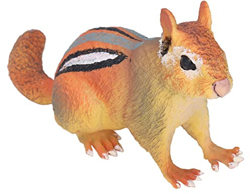 Hiraith Streifenhörnchen-Spielzeug, Lebensechtes Aussehen, Umweltfreundliche Robuste PVC-Figur für Kinders-Badespielzeug, Heimdekoration, Tischdekoration