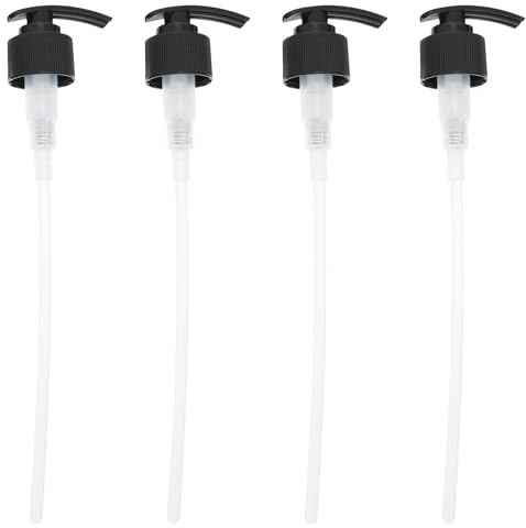 PRETYZOOM 4pcs Replacement Hand Soap Pump Heads Plastic Liquid Soap Dispenser Nozzle for Lotions Black Suitable for Kitchen and Home Use with Highly Viscous Products