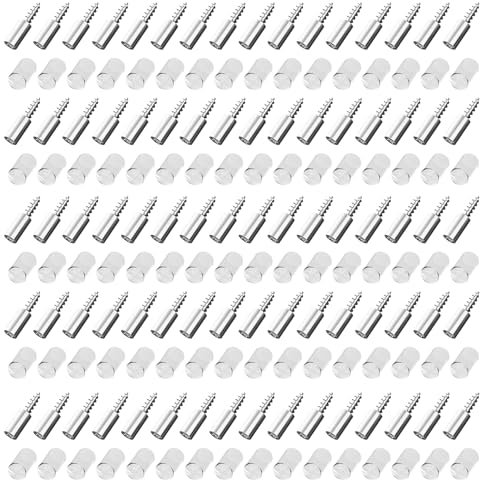 SMLOPLOM Supporto per scaffali, 80 pezzi, con manicotto in silicone, per armadi, armadi, librerie, ecc. Argento