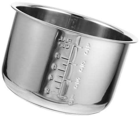 ABOOFAN Cubeta de Acero Inoxidable 4l, Reemplazo de Olla Interior para Arrocera Eléctrica, Práctica Buena Transferencia de Calor