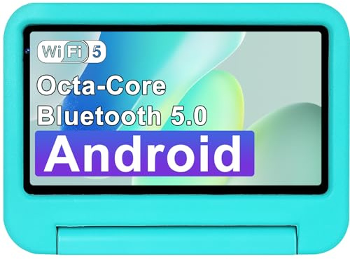 BIEGEDY Android Tablet,Tablet 7 Pulgadas 7GB RAM + 64GB ROM + TF 1TB, Educación Infantil + Juegos |Control Parental | Cámara Dual | Bluetooth 5.0 | 1024 * 600,con Funda EVA Verde