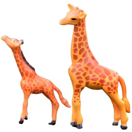 BESPORTBLE 2 pièces Figurines Miniatures Girafe Résine Décoration Micro Paysage pour Jardin et Bureau Ornements Animaux Miniatures Accessoires Créatifs pour Décor Maison