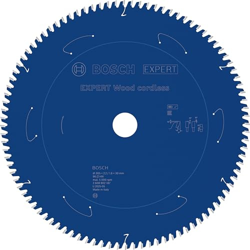 Bosch 1x Expert Wood Cordless Circular Saw Blade for Mitre Saw | for Softwood, Hardwood, Ø 305 mm, Professional Accessory Mitre Cordless Circular Saw