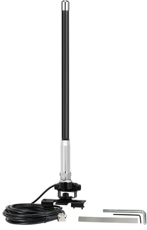 Bingfu Antenna Raido Mobile VHF UHF Radioamatore Bibanda 136-174 MHz 400-460 MHz 2.5/3.5 dBi 35 cm Montaggio su Bordo Cavo RG58 5 m Connettore PL259 per Auto Camion Nautica Veicolo