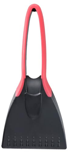 Raschietto per Ghiaccio, Gratta Ghiaccio con Impugnatura Morbida Antiscivolo Integrata, Raschietti per Ghiaccio Magici Multifunzionali, Raschietto per Ghiaccio per Parabrezza di Auto (rosso)