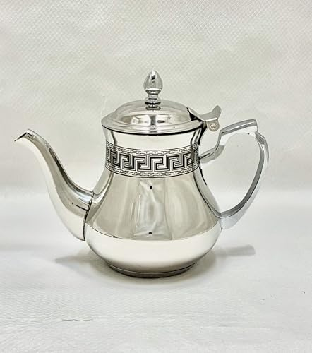 Tetera marroquí/árabe de acero inoxidable con diseño elegante. Con filtro integrado. Selecciona el tamaño adecuado para tí y/o para tu familia. (0.8 L)