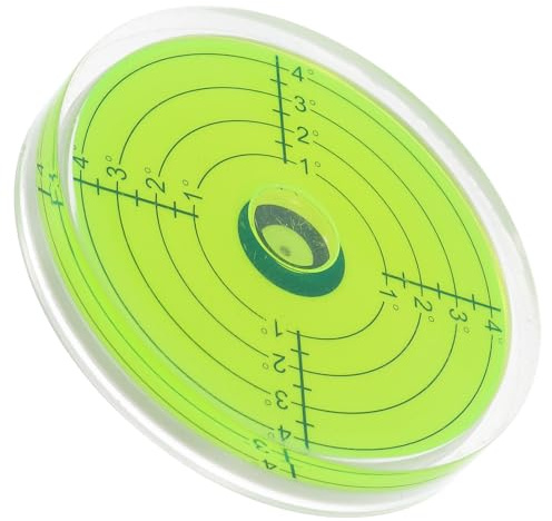 Anneome Nivel de Burbuja Redondo Escala Graduada, Acrílico Resistente, 3 X 3 Pulgadas, Herramienta de Medición Precisa para Nivelación en Mejoras del Hogar y Oficina