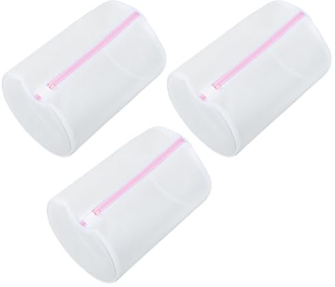 FOMIYES Sacchetti per Bucato in Rete Poliestere 3 Pezzi Rete Fine Spessa Rosa, Sacchetto per Lavatrice Biancheria Intima e Reggiseno, Protezione Indumenti Contro Grovigli e Deformazioni