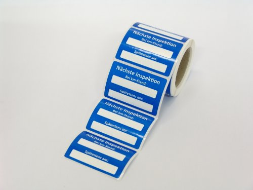 Kundendienst Aufkleber Serviceaufkleber Inspektionsaufkleber (75 Stück, Nächste Inspektion)