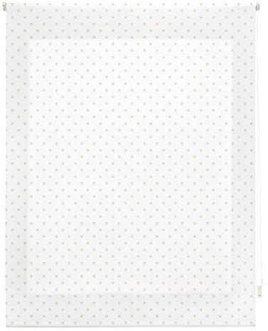 Blindecor Tapparella Avvolgibile, Tessuto, 140 x 250 cm, Bianco/Beige