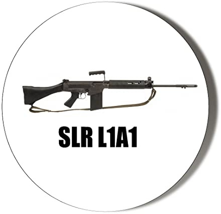 SLR L1A1 RIFLE WHITE 45mm Fridge Magnet