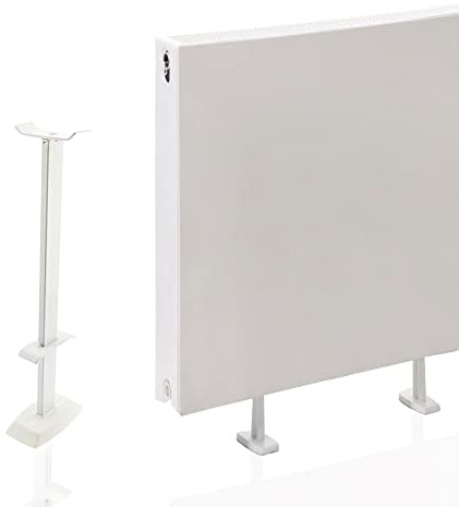 Belrad Heizkörper-Standkonsolen, 500 mm, 2 Stück, Bodenmontage, Weiß | Bis 180 kg Traglast je Fuß, Metallkonstruktion für Heizkörpertyp 22 und 33 sowie sichere Aufstellung