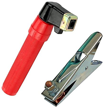 400A Electrode Holder + Earth CLAMP Set Twist Lock Welding Ground ARC MMA Rod