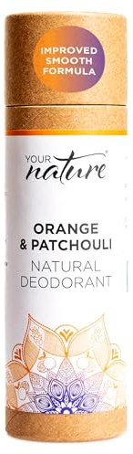 Your Nature Orange & Patchouli Natural Deodorant Stick – 70g, 100% Plastic Free, Recyclable, Toxin-Free, Vegan, Cruelty-Free, Eco-Friendly, Handmade in UK