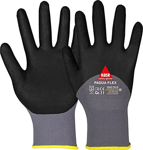 Hase PADUA FLEX, Montagehandschuh aus Nylon/Nitrilschaum Gr. 6-11, Kat. II, EN 388, OEKO-TEX 6 50 Paar