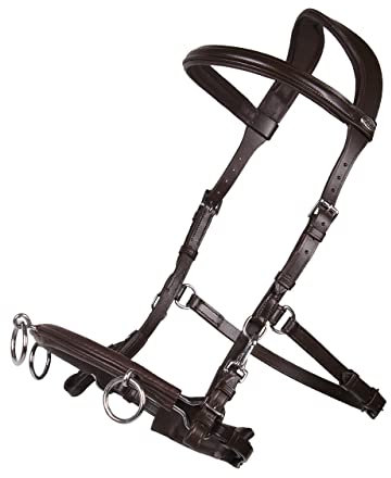 QHP Kappzaum Leder, Größe:WB, Farbe QHP:braun