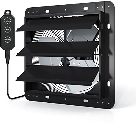 Brogachy 300mm Industrielle Abluftventilator, mit PWM Regelbar Wandlüfter 1280m³/h Auspuffventilator für Heizung,Kühlung, Booster, Belüftung und Abluftgebläse.