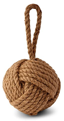 NKlaus Dekoration als maritimer Türstopper, natur, 15x15x27cm, 1 Stück | Türstopper aus Jute; maritimes Wohnaccessoire