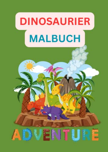 Dinosaurier Malbuch für Kinder: Zeichnerisch das ABC lernen