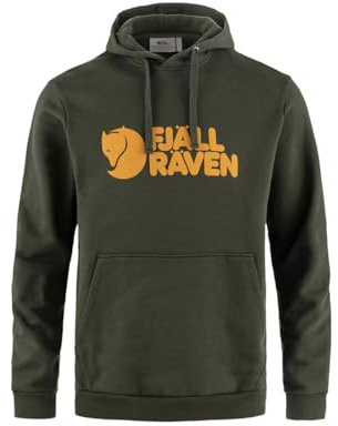 Fjällräven Herren Fjällräven Logo Hoodie, Deep Forest, L