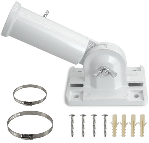 Porta Asta Bandiera, Regolabile Supporto Pennone,Staffa per Pennone,Alluminio Staffa del Supporto Asta di Bandiera,con Tubo di Espansione, Viti,Diametro Interno 1