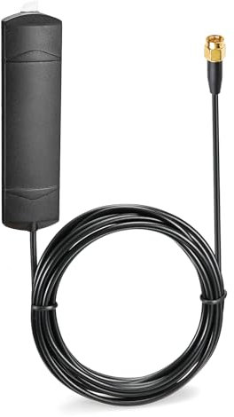 Eightwood DAB+ Antenne SMA Adapter DAB Auto Radio Antenne Patch Aerial Glas Mount Windshield Antenne mit SMA Stecker 300CM 9.84ft Antenne für Pioneer Clarion Alpine BP