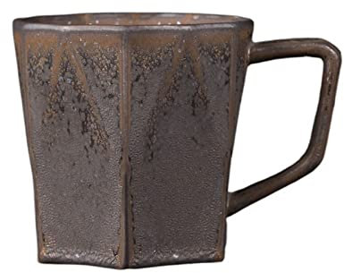 SDA287MZ Tasses à café Tasse à café Vintage Ancienne, Tasse à café Simple, en poterie Brute Faite à la Main, Grande capacité de 400ML, for Le Petit déjeuner Tazas Desayuno(C)