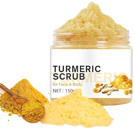 Turmeric Body Scrub, Tumeric Scrub for Smooth Skin, Scrubs & Body Treatments, Exfoliating Body Scrub for Deep Cleansing Moisturizing - 150ML (Scrub)